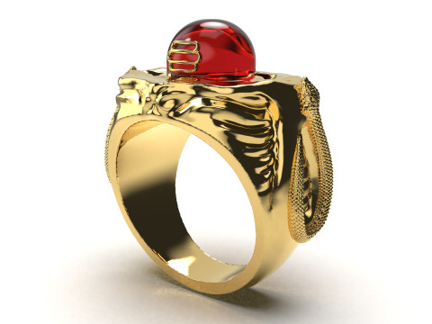 Shiva Lingam Motif Ring 3D Printable Digital Model Modèles 3D en vedette