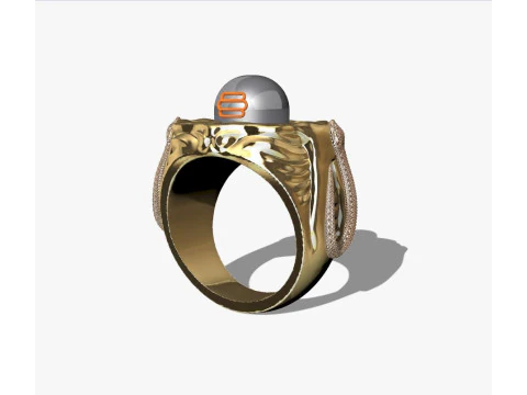 Shiva Lingam Motif Ring 3D Printable Digital Model 3D Print Model