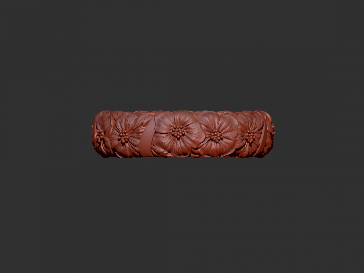 ring with violets 3D Model .c4d .max .obj .3ds .fbx .stl .blend 