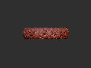 ring with violets 3D Model