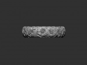 ring with violets 3D Model