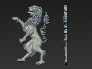heraldic lion Modèle 3D