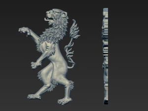 heraldic lion 3D Model