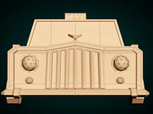 low-poly cartoon taxi cab 3D Model