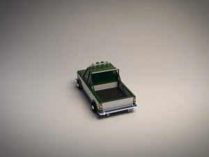 низкополигональный мультяшный пикап 3D Модель