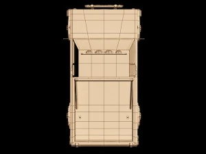 низкополигональный мультяшный пикап 3D Модель