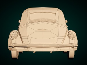 low-poly cartoon vw beetle Modelo 3D