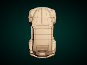 low-poly cartoon vw beetle Modelo 3D