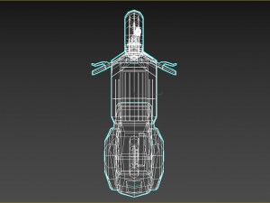 low-poly cartoon vespa scooter 3D Модель