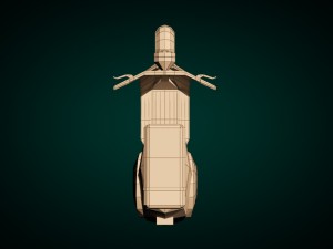 low-poly cartoon vespa scooter 3D Модель
