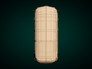 low-poly cartoon vw transporter bus 3D Model