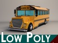 low-poly cartoon school bus Modèle 3D