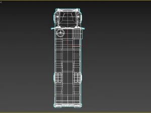 низкополигональный мультфильм школьный автобус 3D Модель