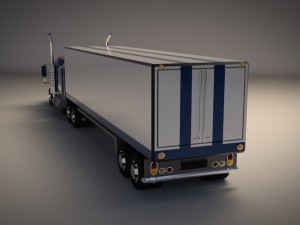 low-poly cartoon lorry truck Modello 3D