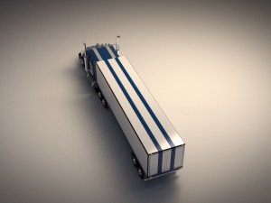 low-poly cartoon lorry truck Modello 3D