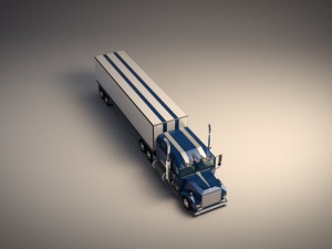 low-poly cartoon lorry truck Modello 3D