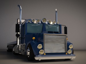 low-poly cartoon lorry truck Modello 3D