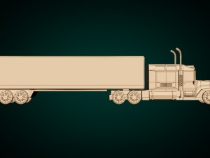 low-poly cartoon lorry truck Modello 3D