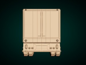 low-poly cartoon lorry truck Modello 3D