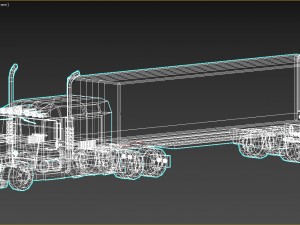 low-poly cartoon lorry truck Modello 3D