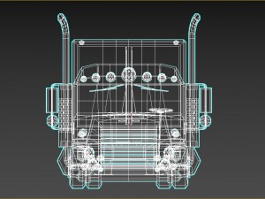 low-poly cartoon lorry truck Modello 3D