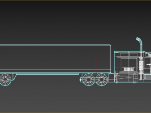 low-poly cartoon lorry truck Modello 3D