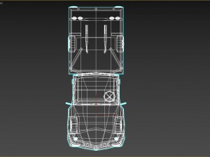 low-poly cartoon vintage pickup truck 3D Model