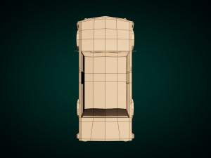 low-poly cartoon limousine car 3D 모델