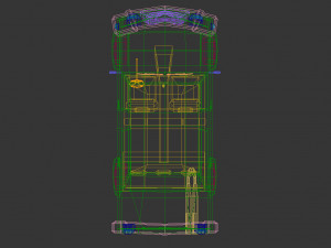 low-poly cartoon limousine car 3D 모델