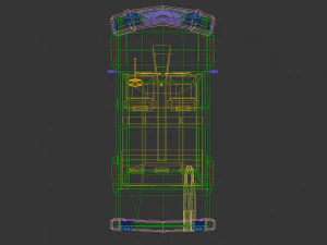 low-poly cartoon limousine car 3D Model