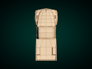 low-poly cartoon vintage pickup truck Model 3D