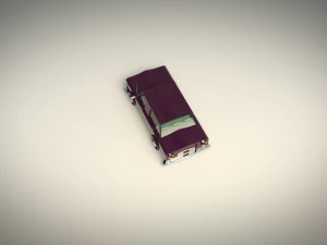 low poly sedan car 02 3D Model