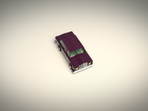 low poly sedan car 02 3D Модель
