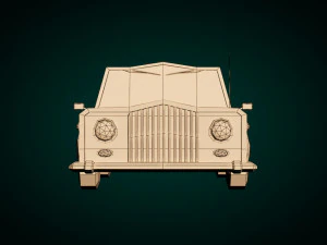low poly sedan car 02 3D Model