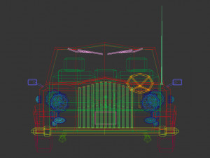 low poly sedan car 02 3D Модель