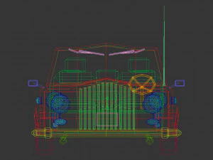 low poly sedan car 02 3D Model