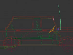 low poly sedan car 02 3D Model