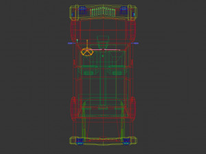 low poly sedan car 02 3D Модель