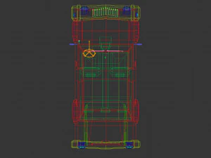 low poly sedan car 02 3D Model