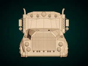 camion cisterna dei cartoni animati a basso numero di poligoni Modello 3D