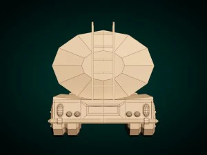 camion cisterna dei cartoni animati a basso numero di poligoni Modello 3D