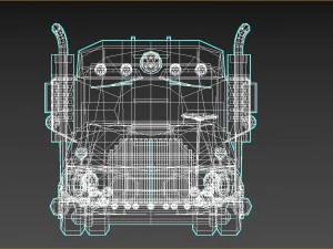 camion cisterna dei cartoni animati a basso numero di poligoni Modello 3D