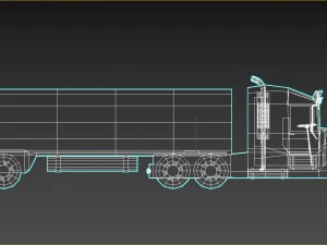 camion cisterna dei cartoni animati a basso numero di poligoni Modello 3D