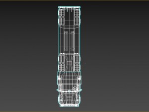 low-poly cartoon tank truck Model 3D
