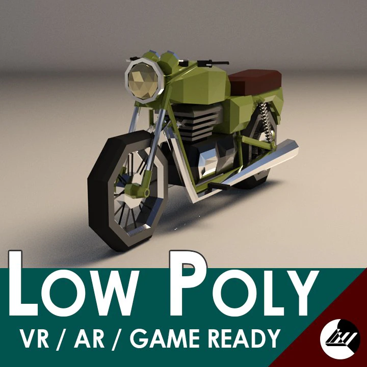 motocicletta low poly 01 Modello 3D .c4d .max .obj .3ds .fbx .stl .blend 