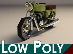 low poly motorcycle 01 Model 3D