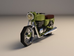 low poly motorcycle 01 Modello 3D