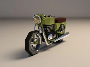 motocicletta low poly 01 Modello 3D