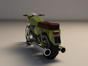 motocicletta low poly 01 Modello 3D