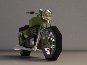 low poly motorcycle 01 Modello 3D